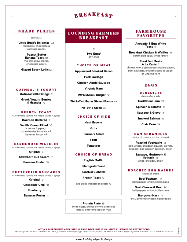 Breakfast & Brunch Near Me DC Founding Farmers