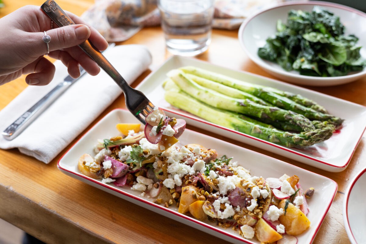 spring seasonal dishes, vegetable sides, lunch and dinner spots in the dmv