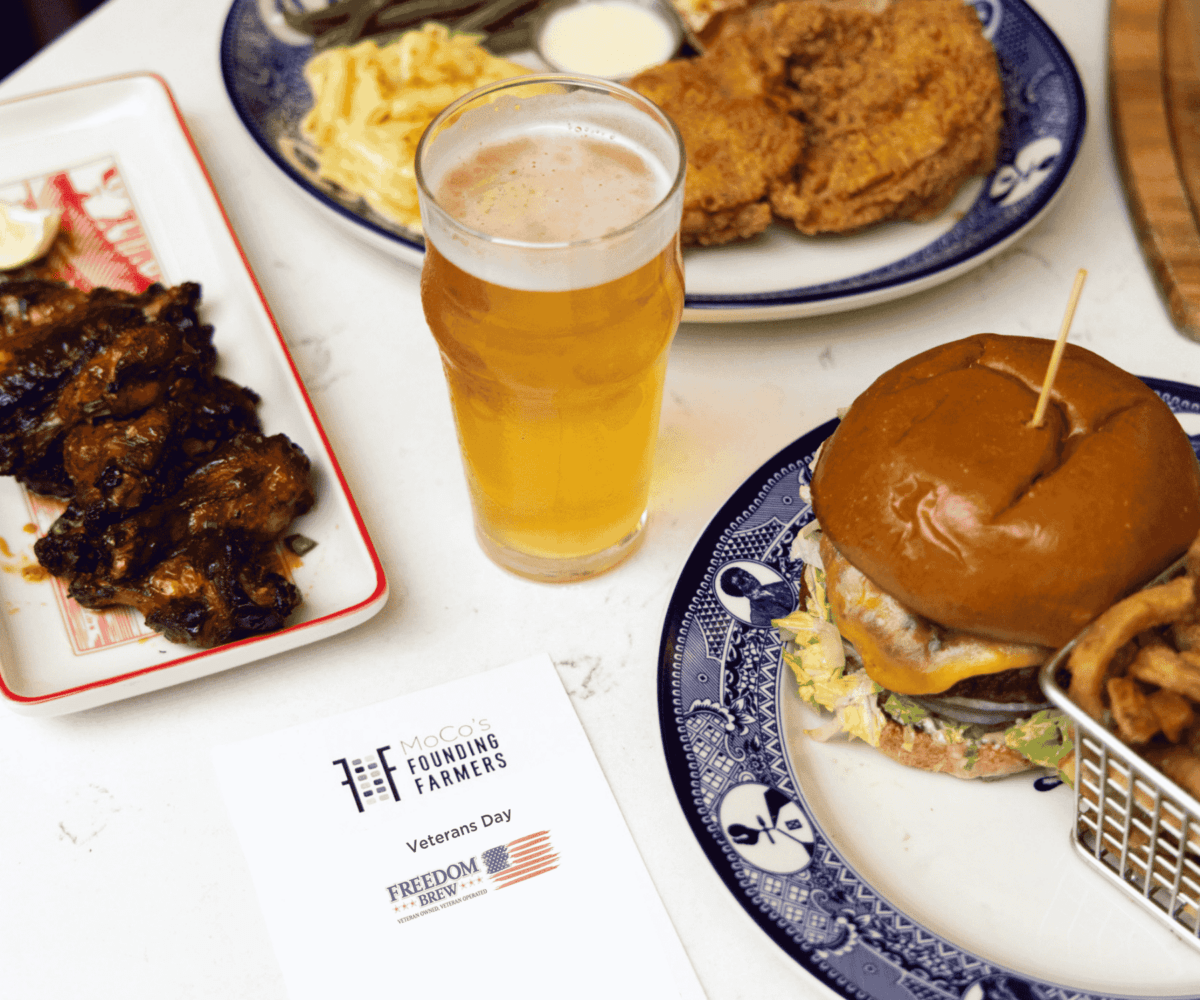 MoCo's Founding Farmers partners with Freedom Brews on Veterans Day
