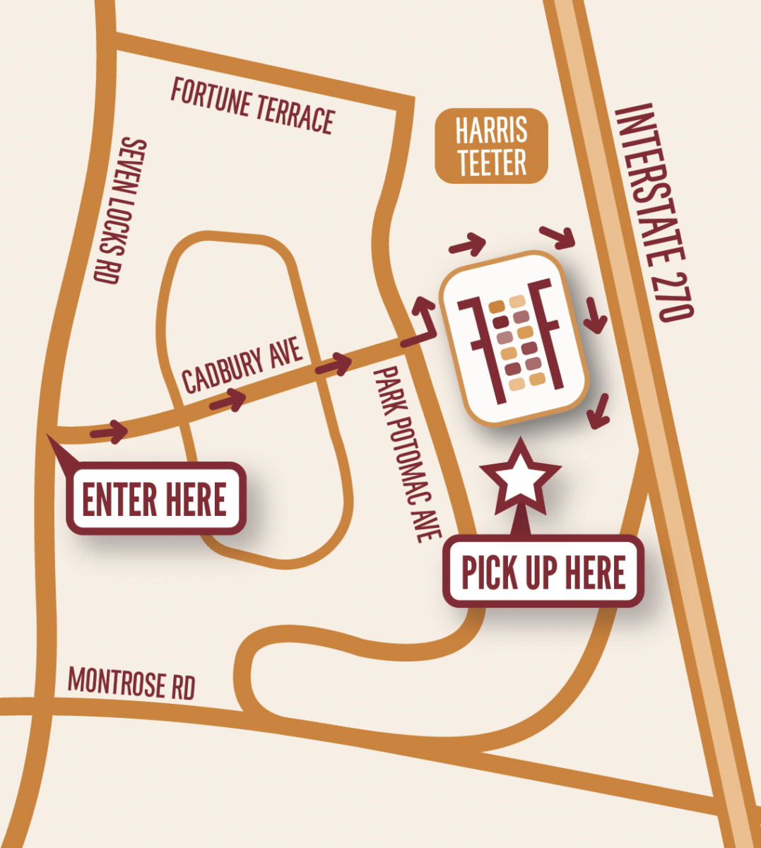 MoCo Thanksgiving Pick Up Map